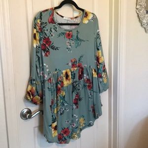 Floral babydoll top